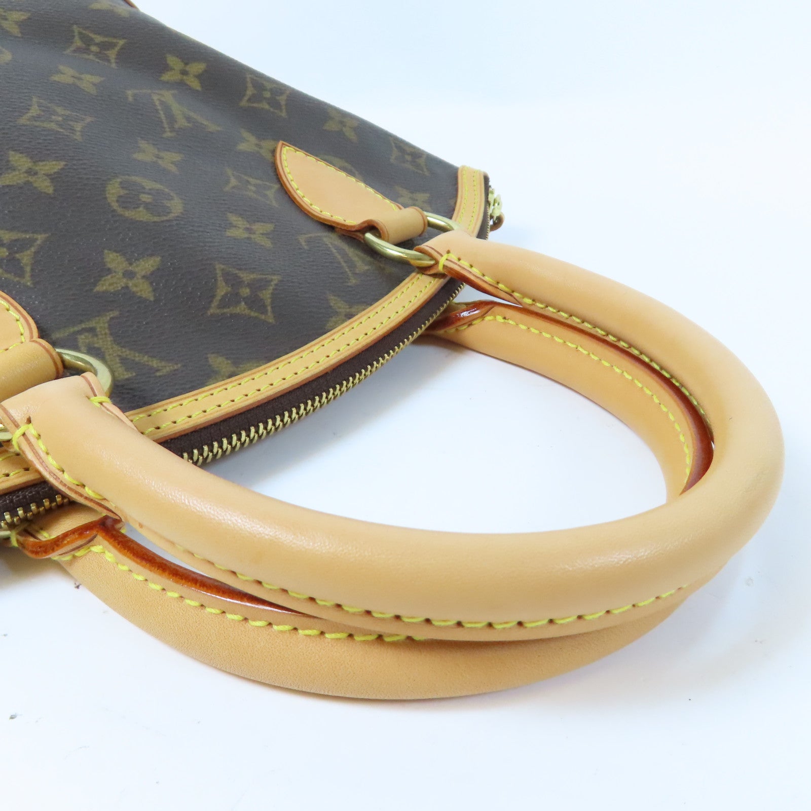 LOUIS VUITTON Monogram Lockit金扣手挽袋啡色