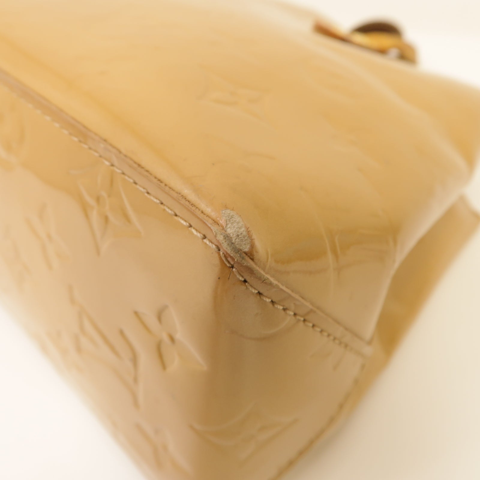 LOUIS VUITTON 【激減優惠】Monogram Vernis Reade PM銀扣手挽袋棕色