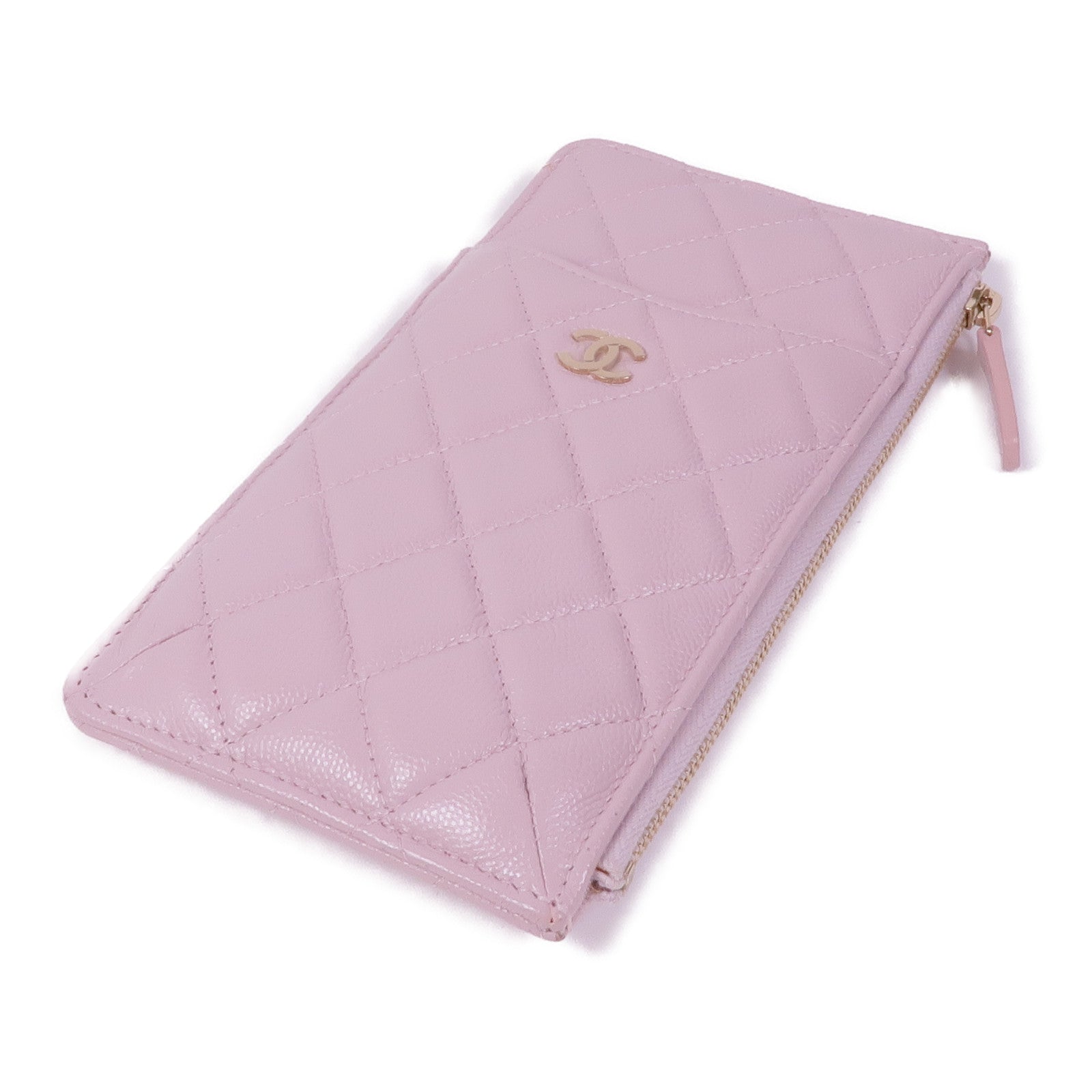 CHANEL 牛皮皮革Long Zipped Wallet金扣長錢包