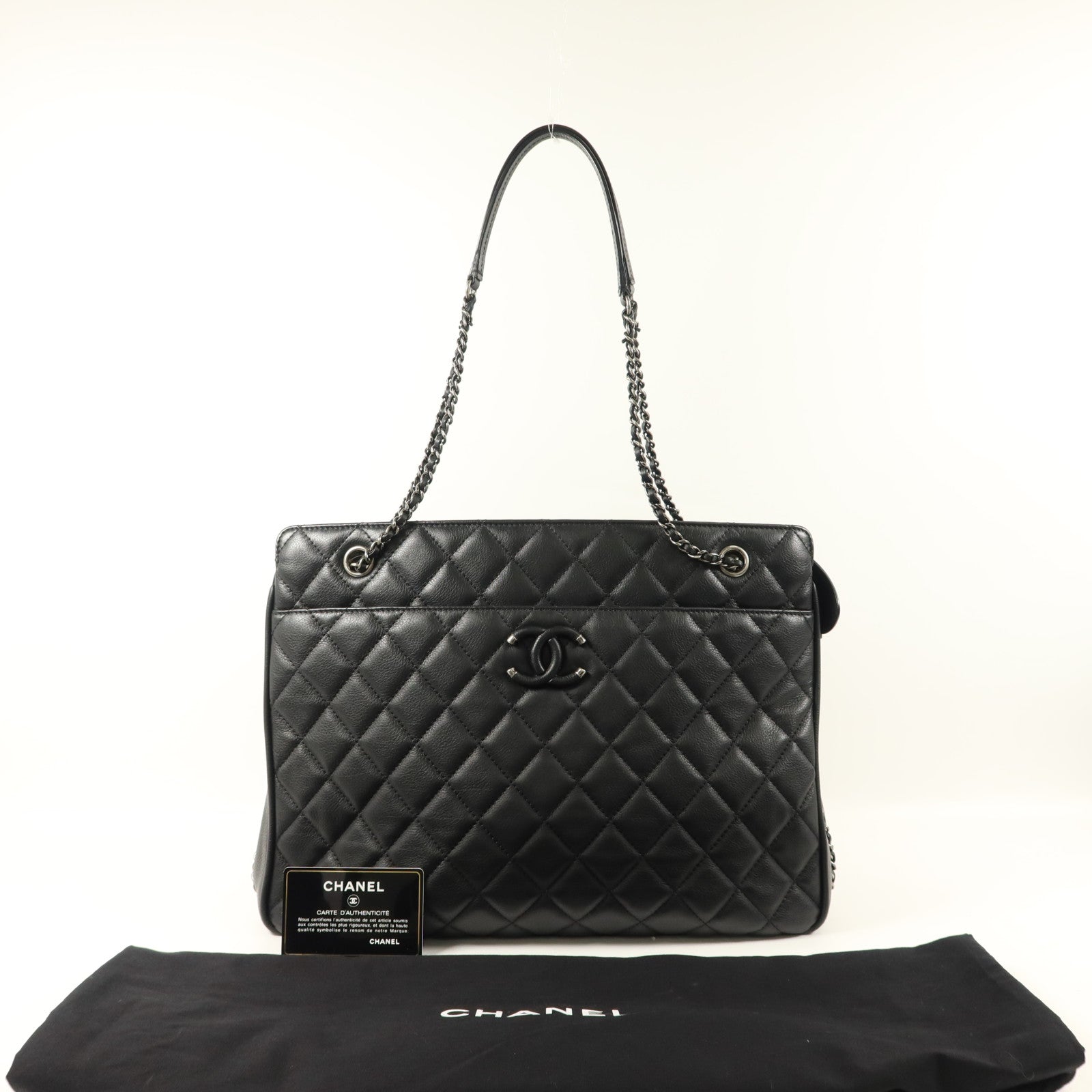 CHANEL 牛皮皮革Quilted Frame In Chain Tote手挽袋