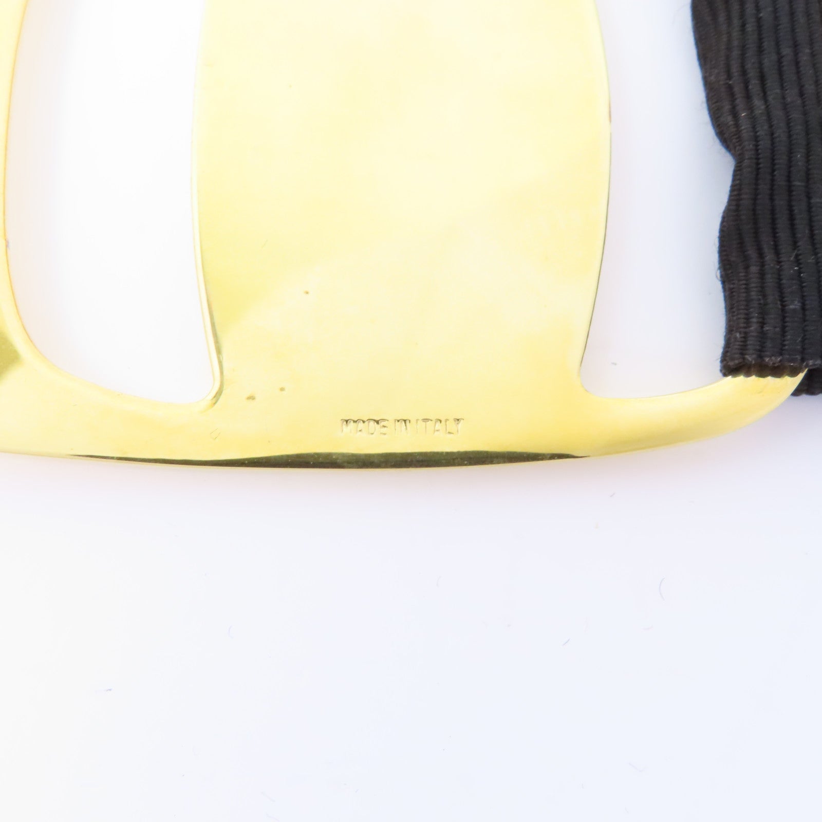 Salvatore Ferragamo 棉/Viscose Belt金扣皮帶黑色