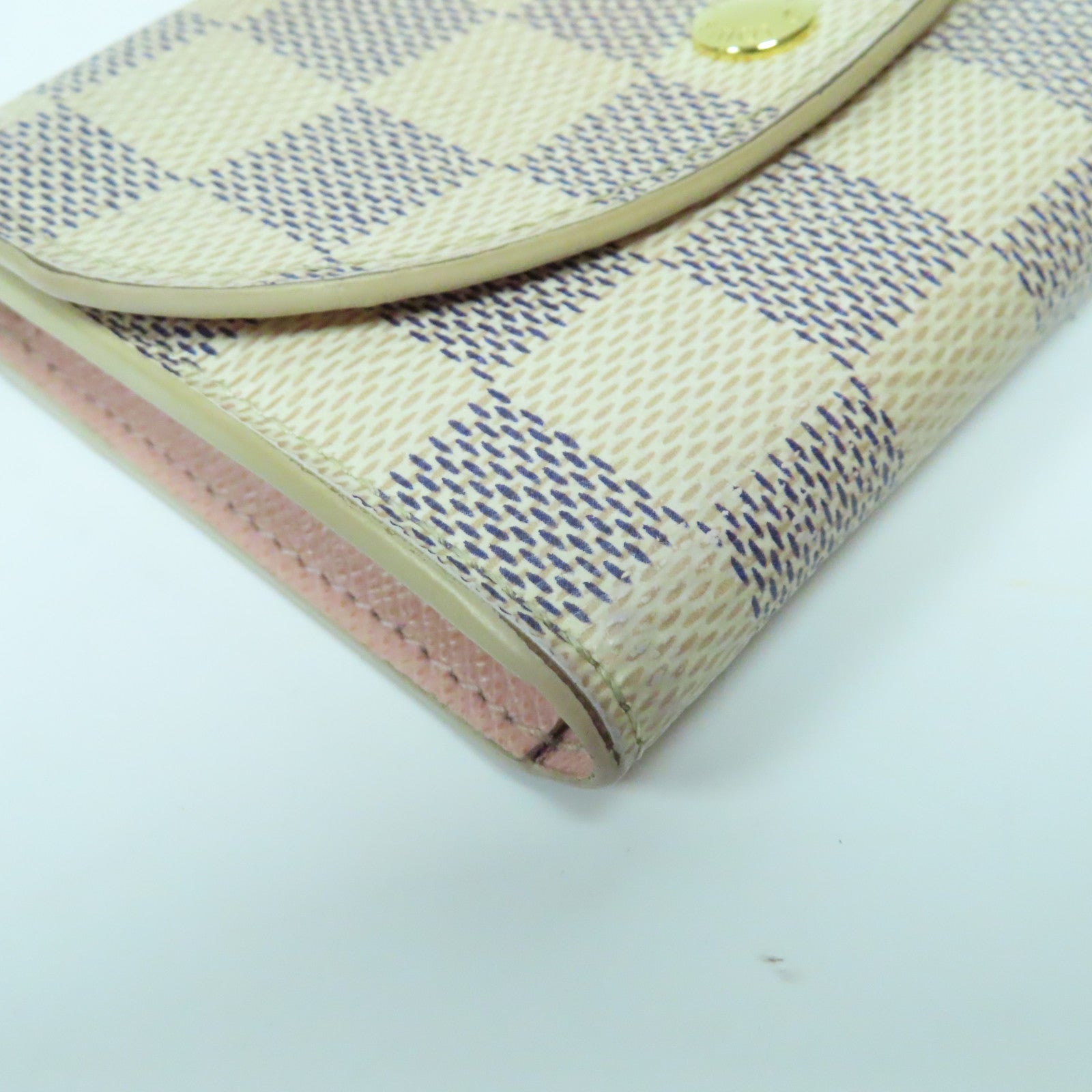 LOUIS VUITTON 【激減優惠】Damier Azur Rosalie Coin Purse金扣零錢包白色/藍色