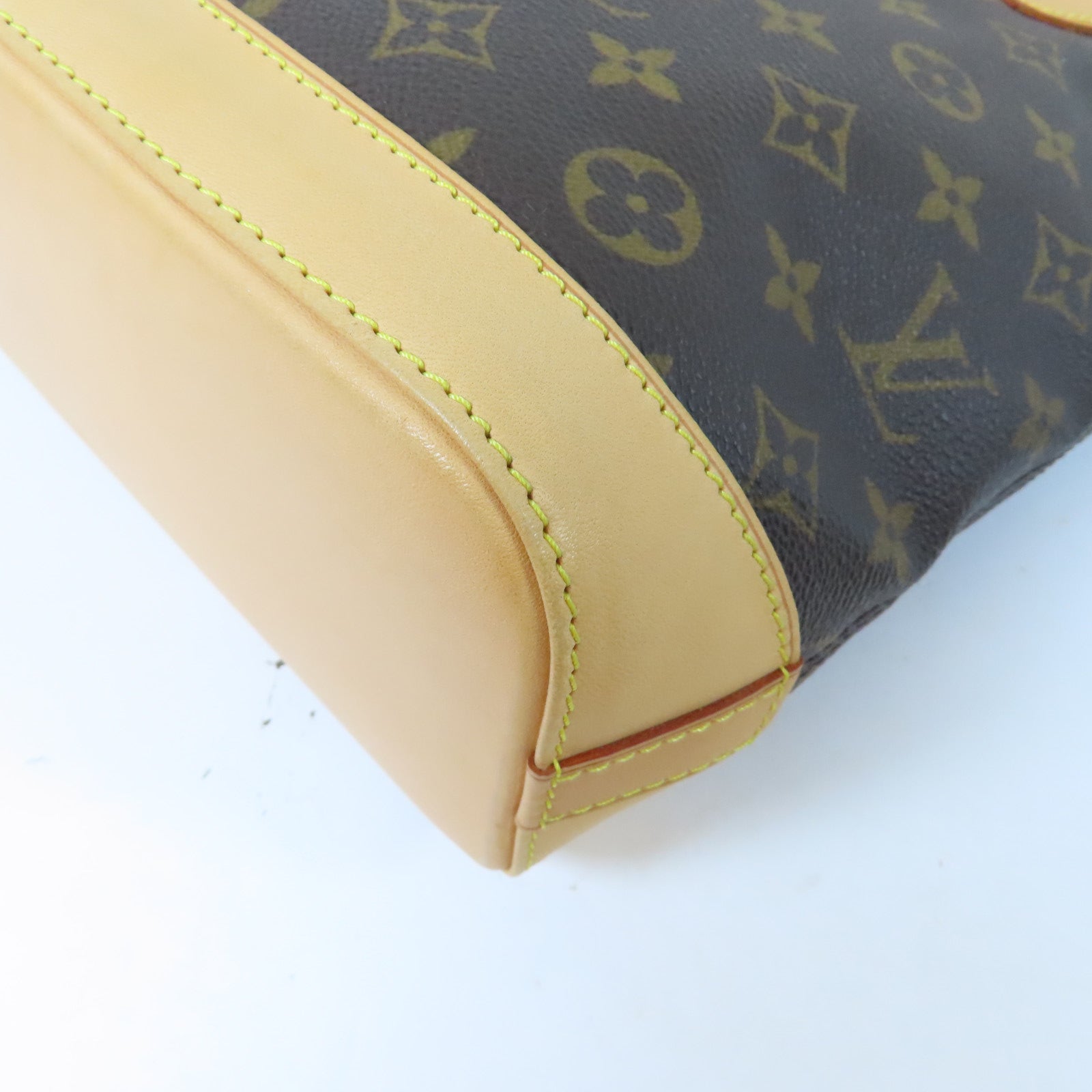 LOUIS VUITTON Monogram Lockit金扣手挽袋啡色