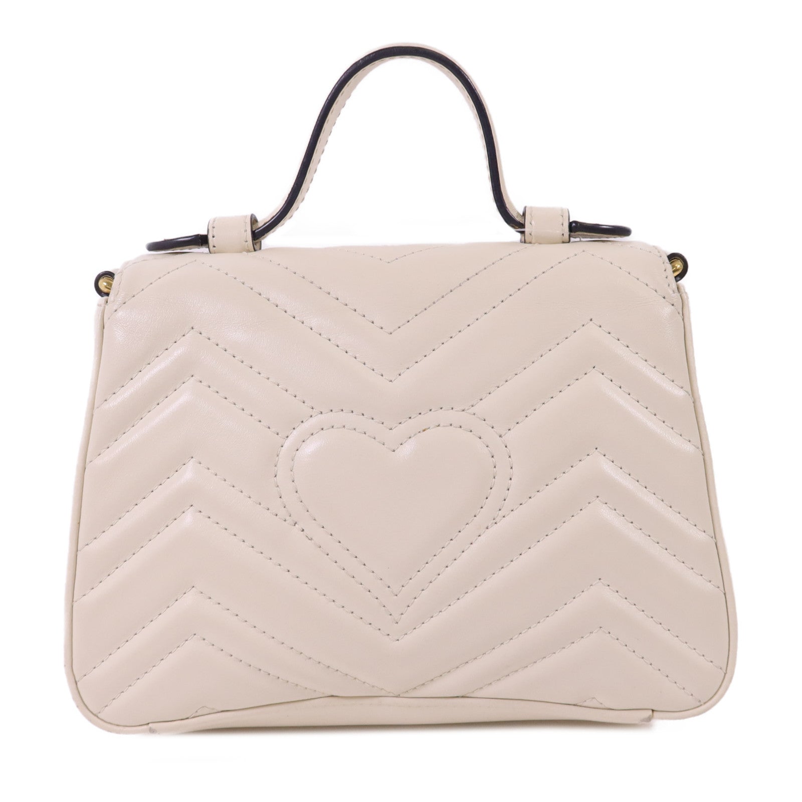 GUCCI 【激減優惠】牛皮皮革GG Marmont 2 Way Shoulder Bag金扣手挽肩背兩用袋