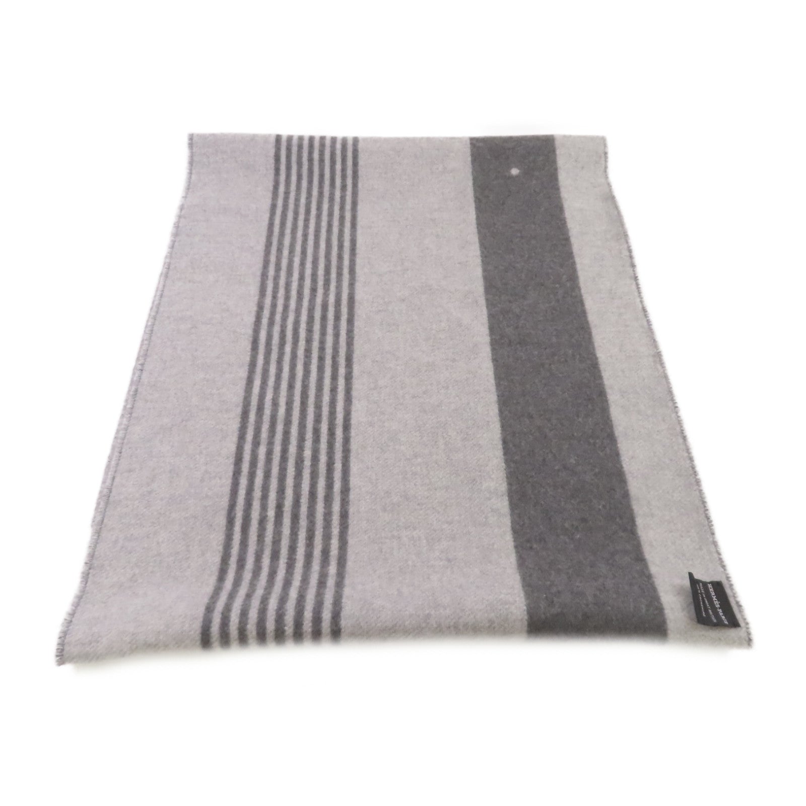 HERMES 羊絨Scarf圍巾灰色
