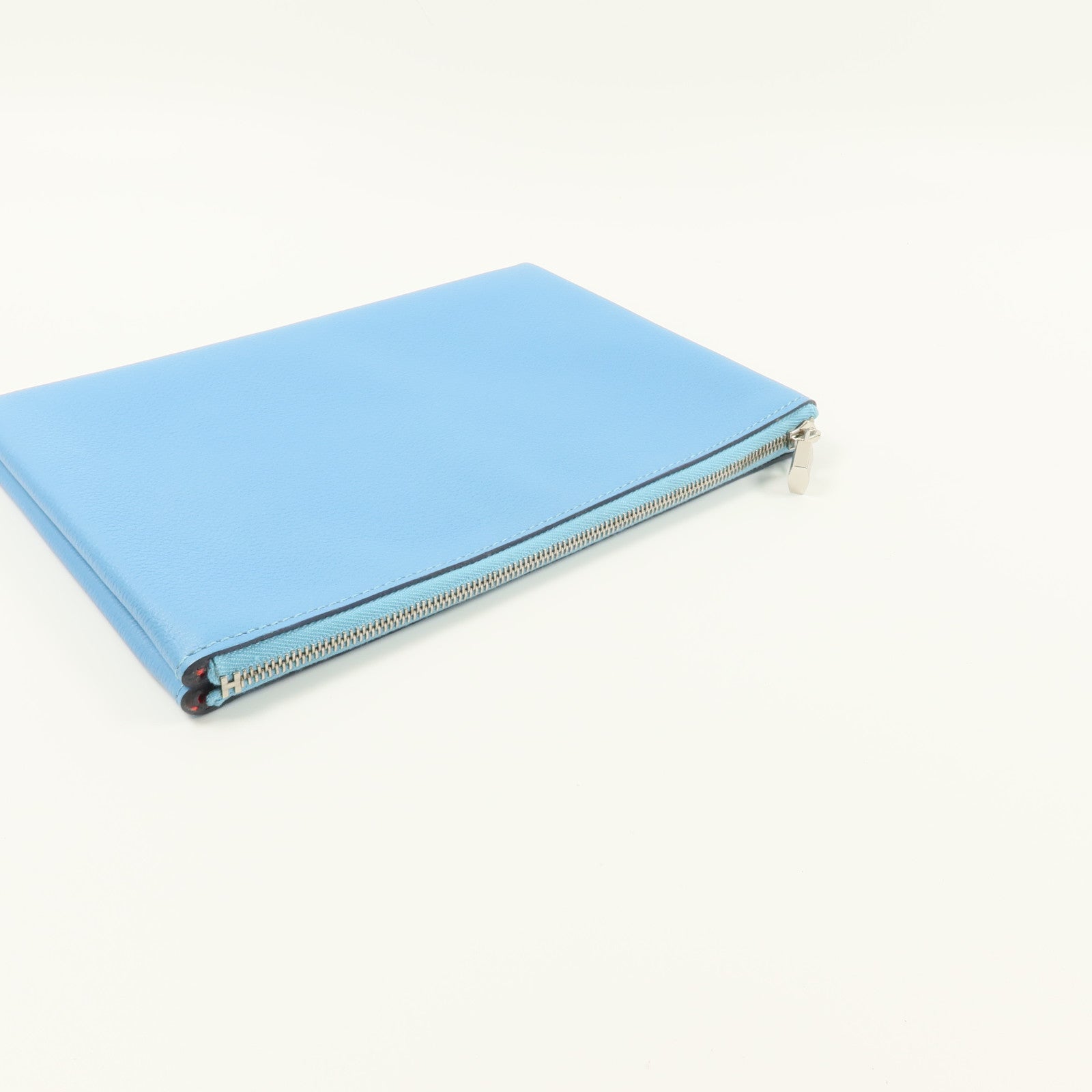 HERMES Evercolor皮革Atout 20 Pouch手拿包Bleu du Nord/Braise