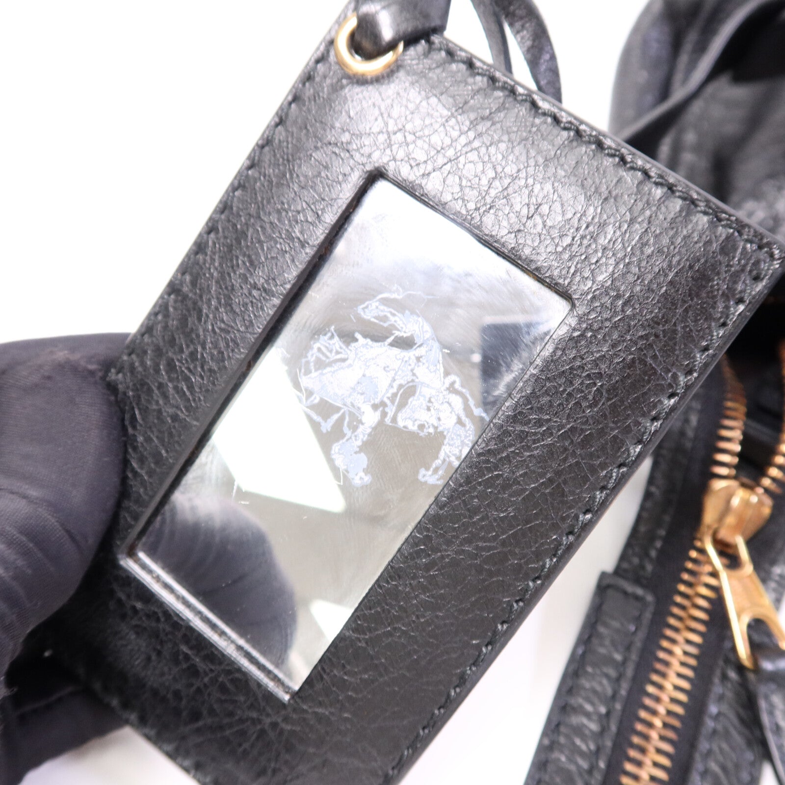 BALENCIAGA 羊皮皮革Giant City金扣手挽肩背兩用袋