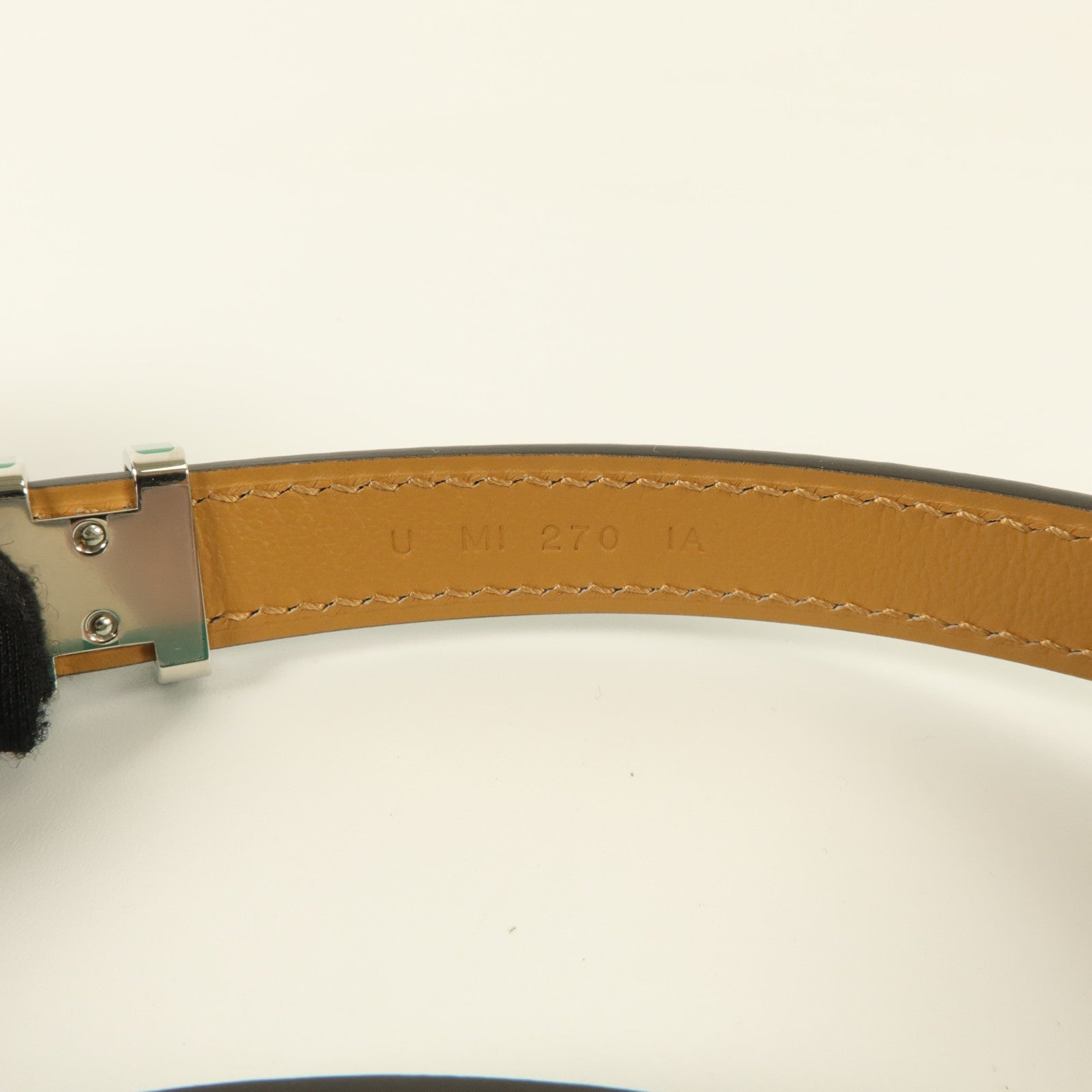 HERMES Epsom皮革Pop H15 Belt 75cm皮帶Vert Jade