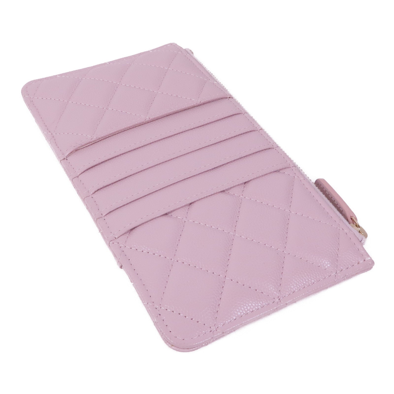 CHANEL 牛皮皮革Long Zipped Wallet金扣長錢包