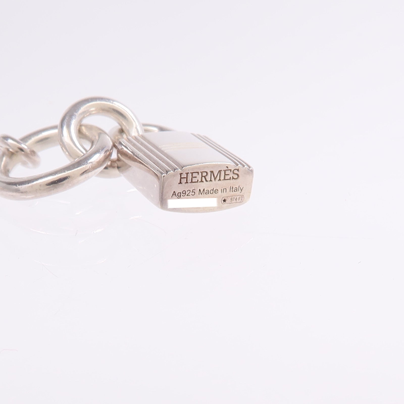 HERMES 925純銀Kelly Cadenas Pendant項鍊