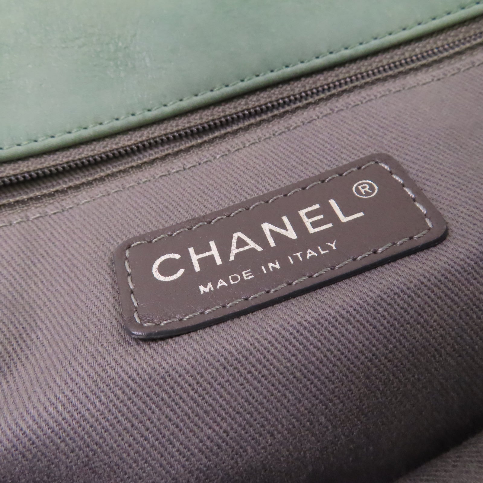 CHANEL 【激減優惠】牛皮皮革Chain Shoulder Bag銀扣鏈帶肩背袋綠色