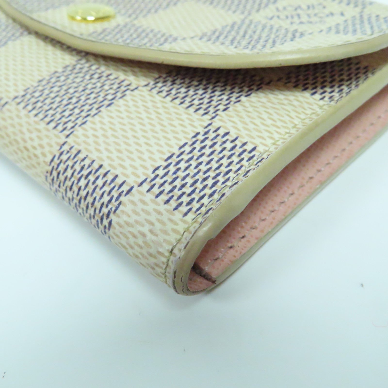 LOUIS VUITTON 【激減優惠】Damier Azur Rosalie Coin Purse金扣零錢包白色/藍色