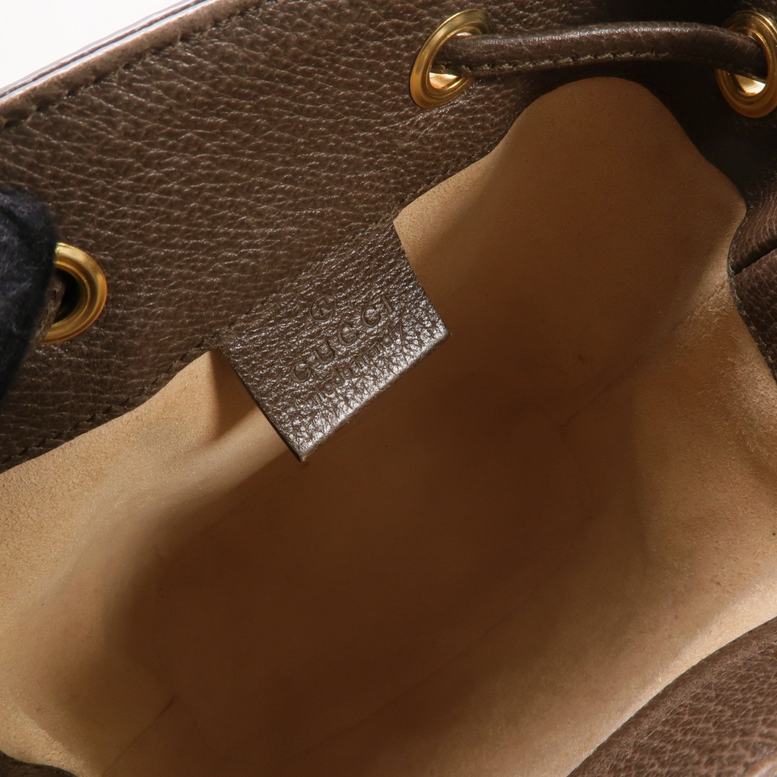 GUCCI 塗層帆布Ophidia Mini Bucket金扣肩背袋