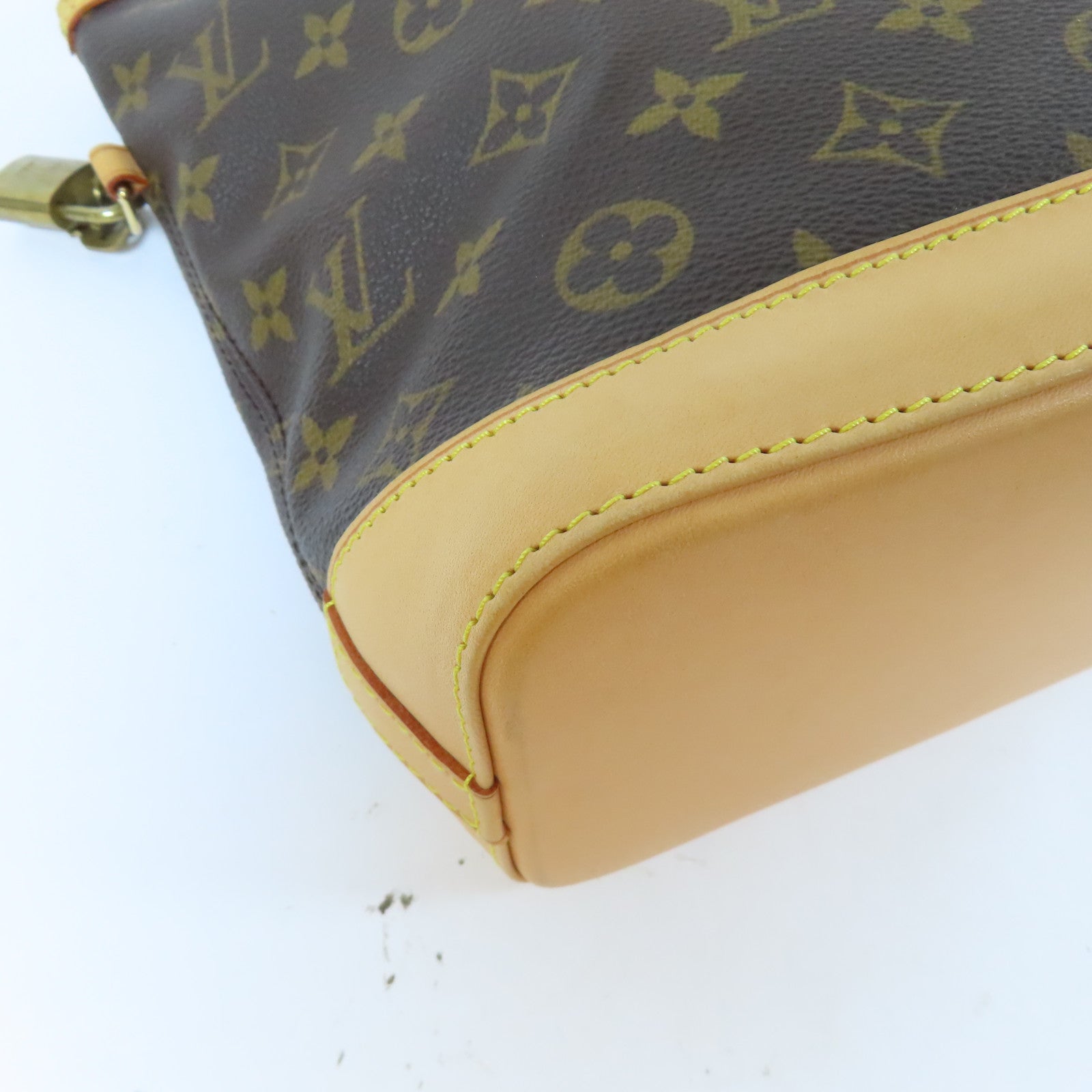 LOUIS VUITTON Monogram Lockit金扣手挽袋啡色
