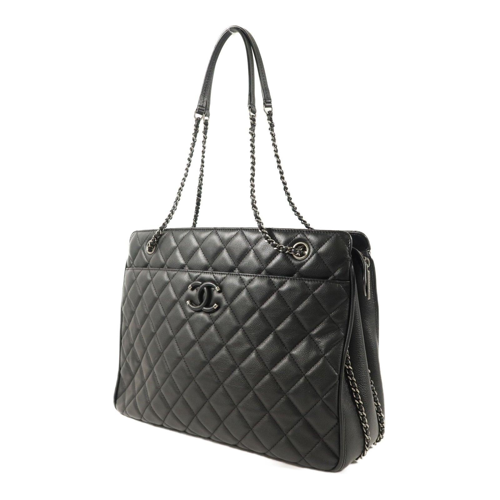 CHANEL 牛皮皮革Quilted Frame In Chain Tote手挽袋