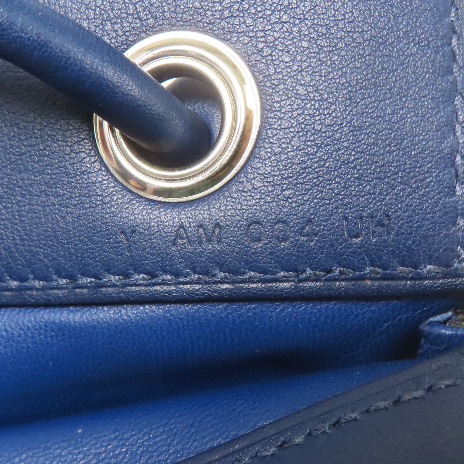 HERMES Swift皮革Aline Mini銀扣肩背袋Deep Blue