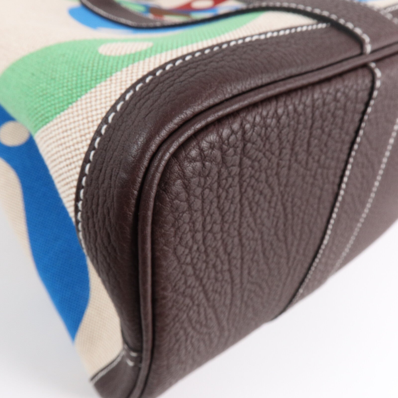 HERMES 帆布Garden Party PM手挽袋Ecru