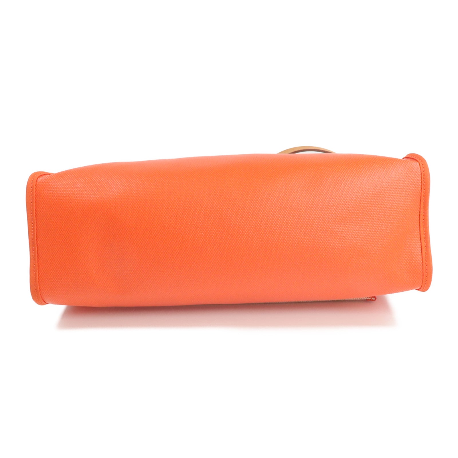 HERMES 塗層帆布Herbag PM銀扣手挽肩背兩用袋Orange