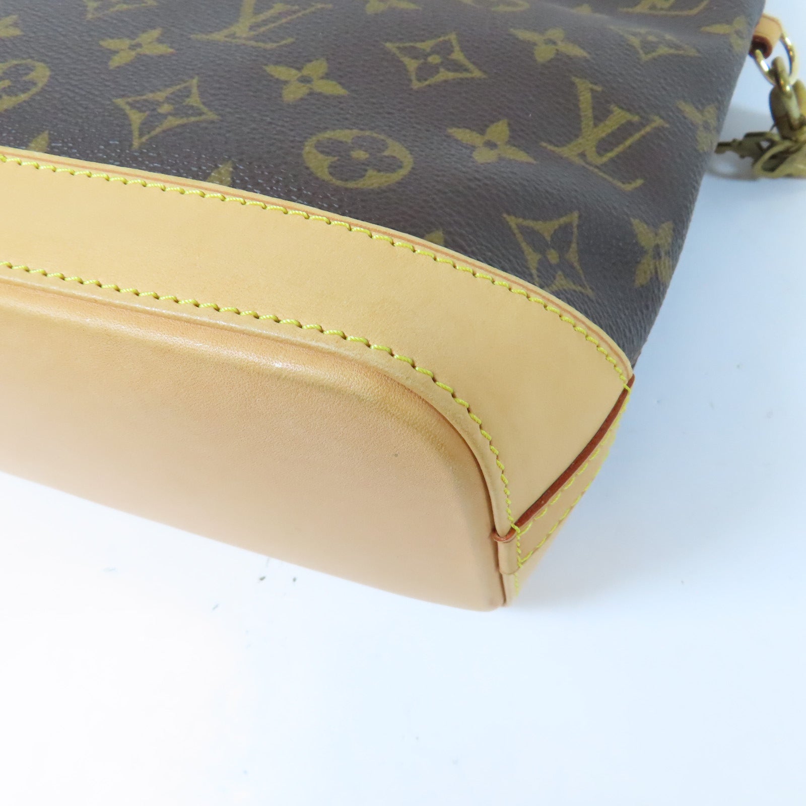 LOUIS VUITTON Monogram Lockit金扣手挽袋啡色