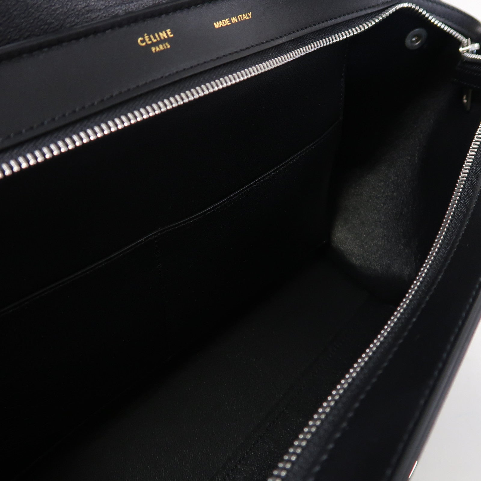 CELINE 蛇皮皮革Trapeze銀扣手挽肩背兩用袋藍色