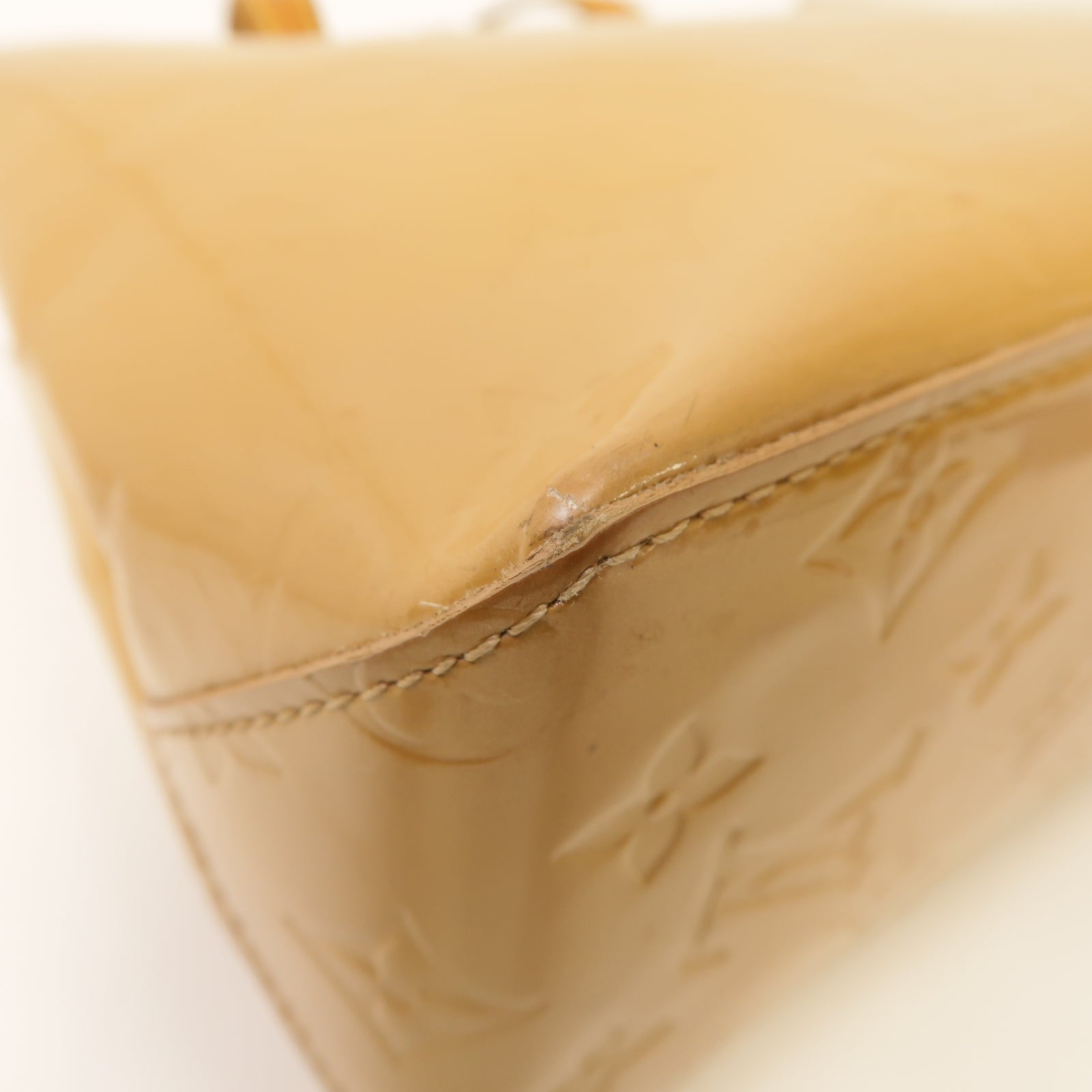 LOUIS VUITTON 【激減優惠】Monogram Vernis Reade PM銀扣手挽袋棕色