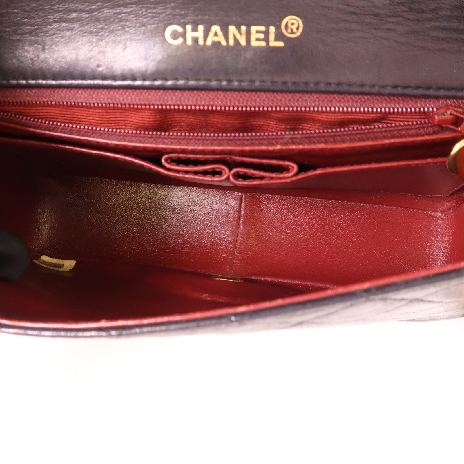 CHANEL 羊皮皮革Vintage Shoulder Bag金扣鏈帶肩背袋