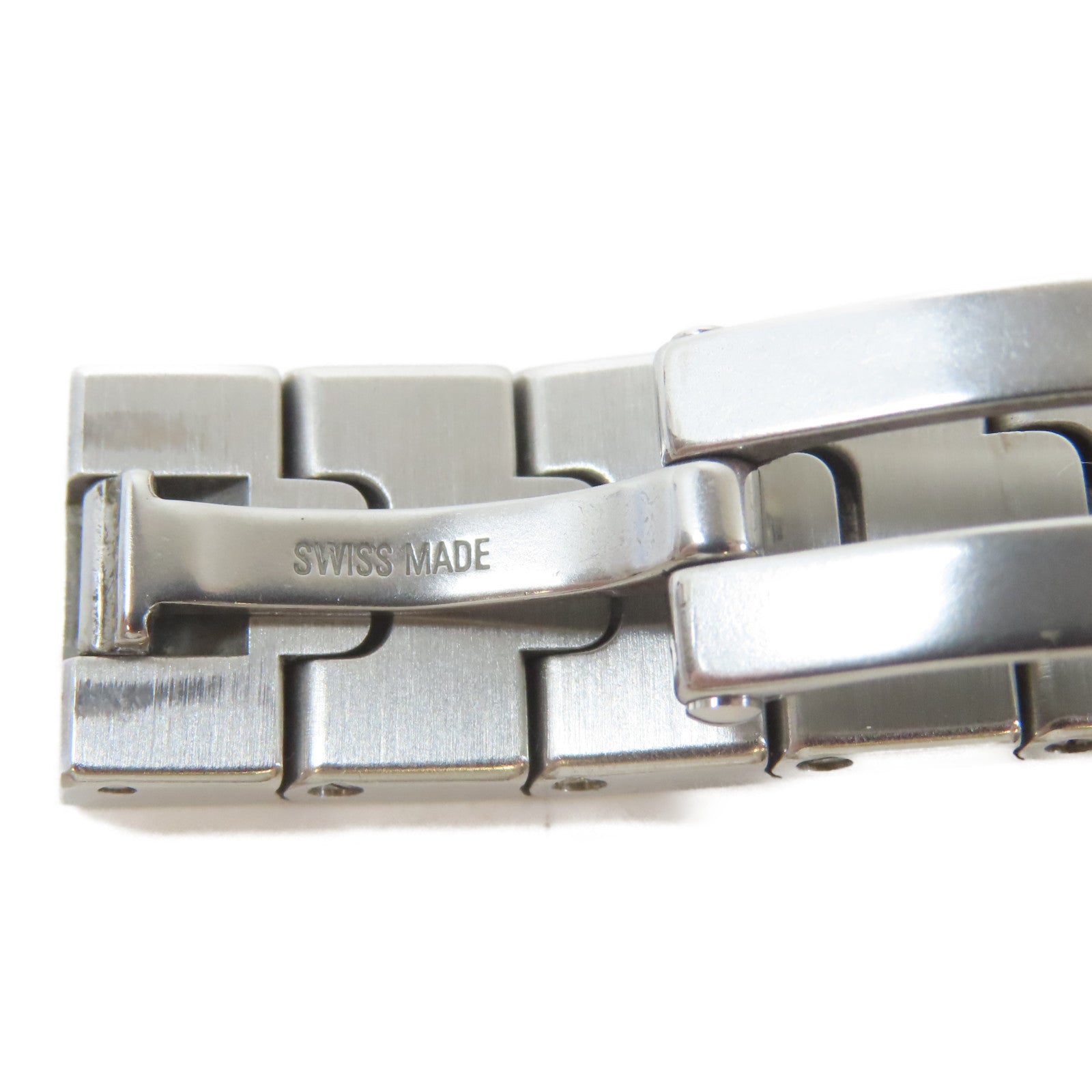 CARTIER Santos Galbee不鏽鋼手錶石英機芯白色#15cm