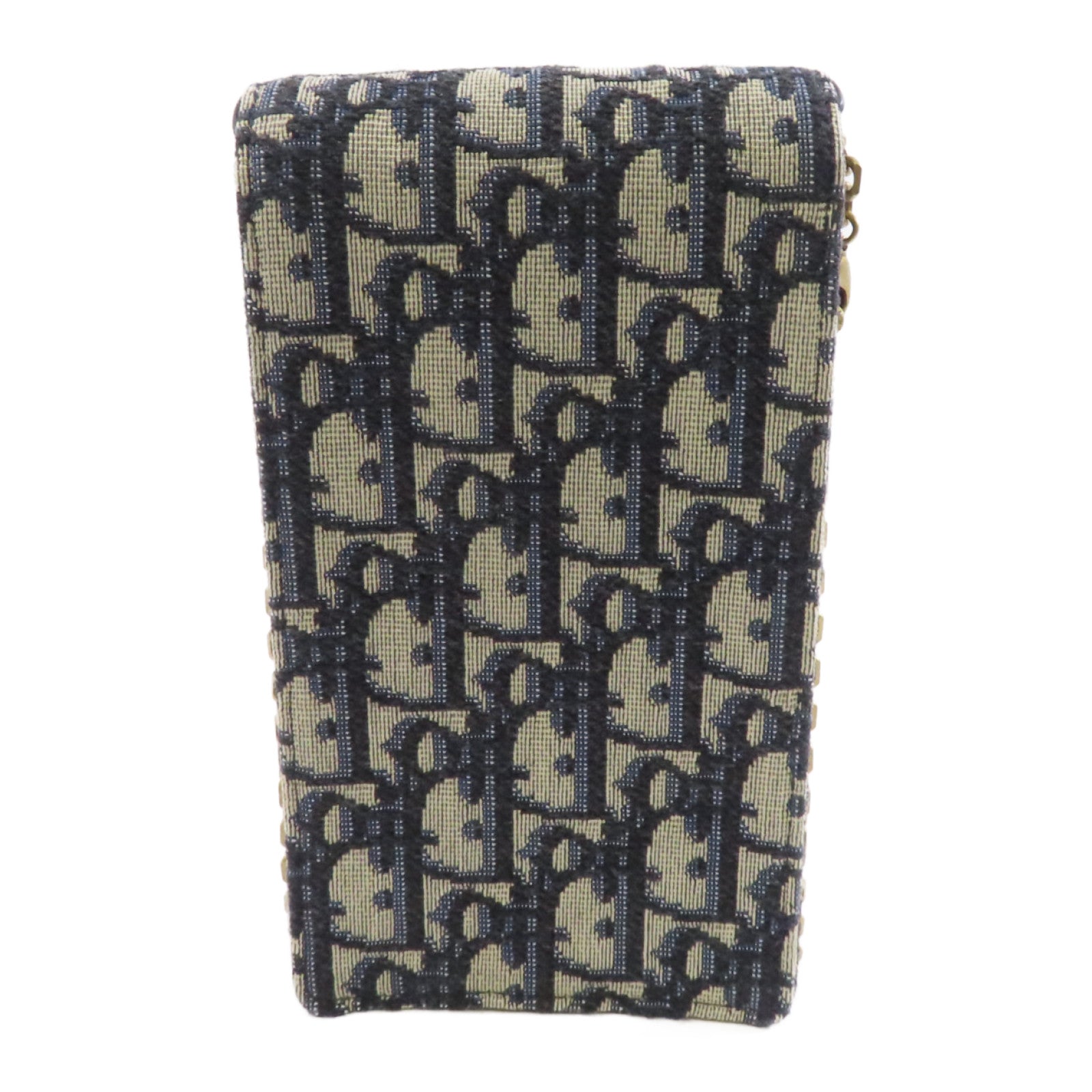 Dior 帆布Chain Shoulder Bag金扣鏈帶肩背袋藍色