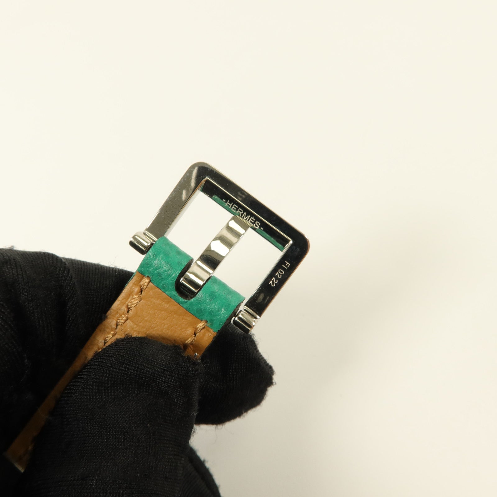 HERMES Epsom皮革Pop H15 Belt 75cm皮帶Vert Jade