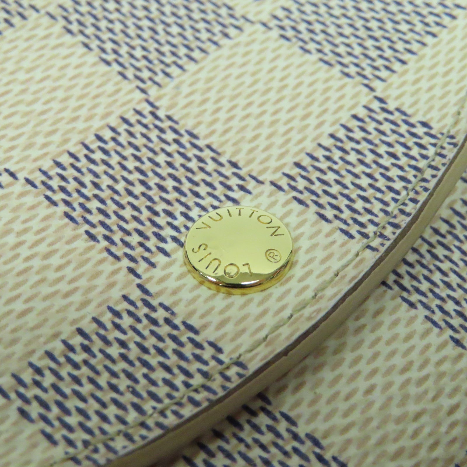 LOUIS VUITTON 【激減優惠】Damier Azur Rosalie Coin Purse金扣零錢包白色/藍色