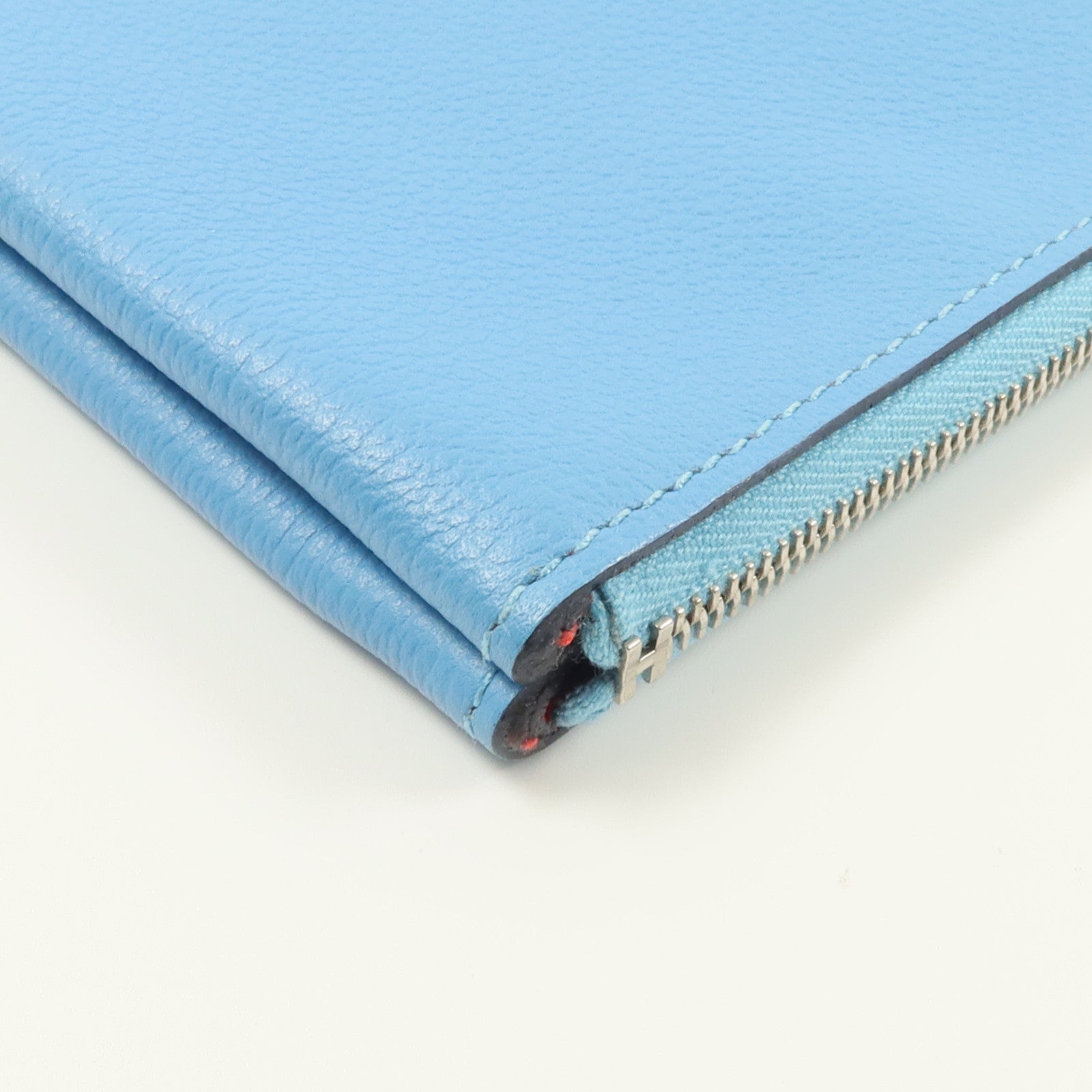 HERMES Evercolor皮革Atout 20 Pouch手拿包Bleu du Nord/Braise