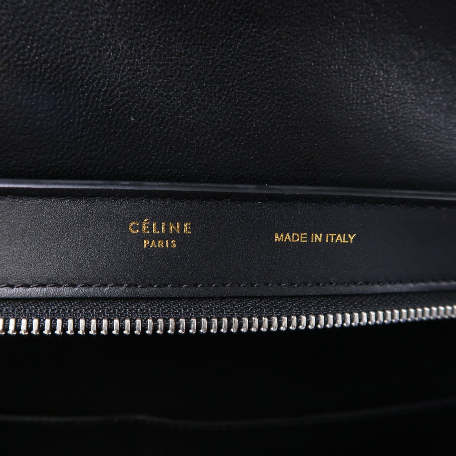 CELINE 蛇皮皮革Trapeze銀扣手挽肩背兩用袋藍色