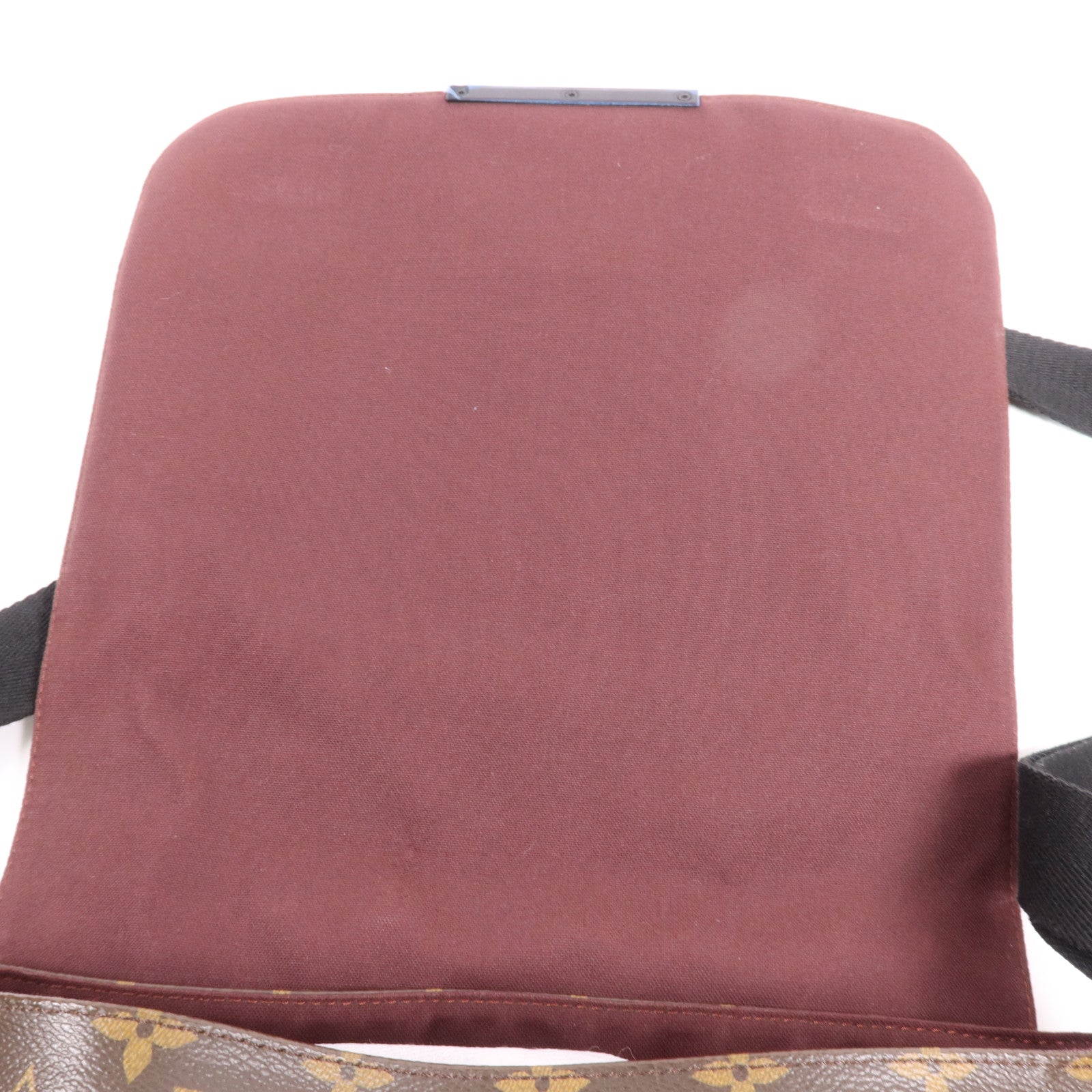 LOUIS VUITTON Monogram Macassar Distrist MM銀扣肩背袋