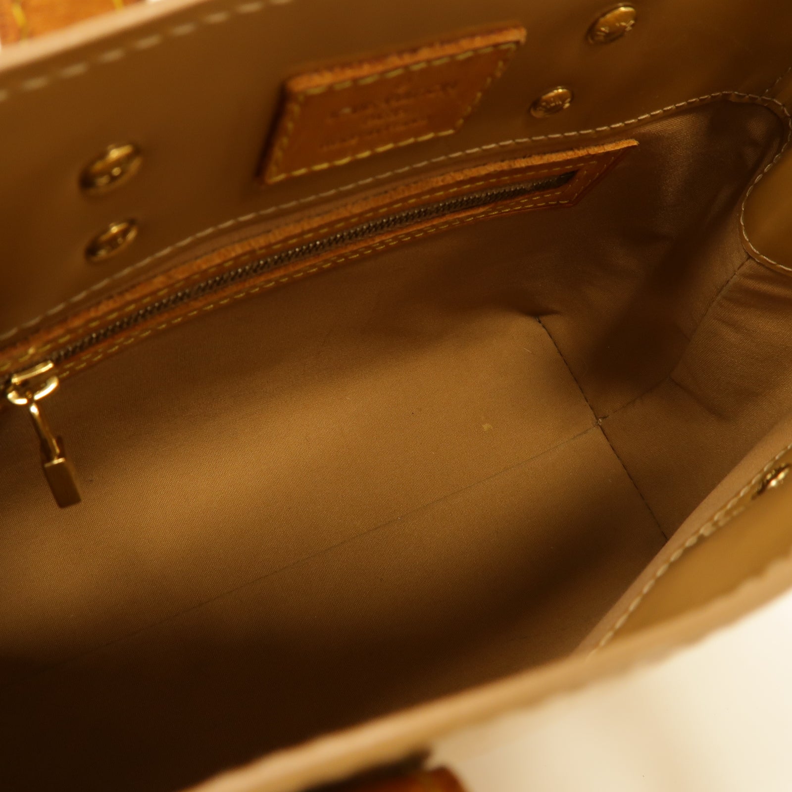 LOUIS VUITTON 【激減優惠】Monogram Vernis Reade PM銀扣手挽袋棕色