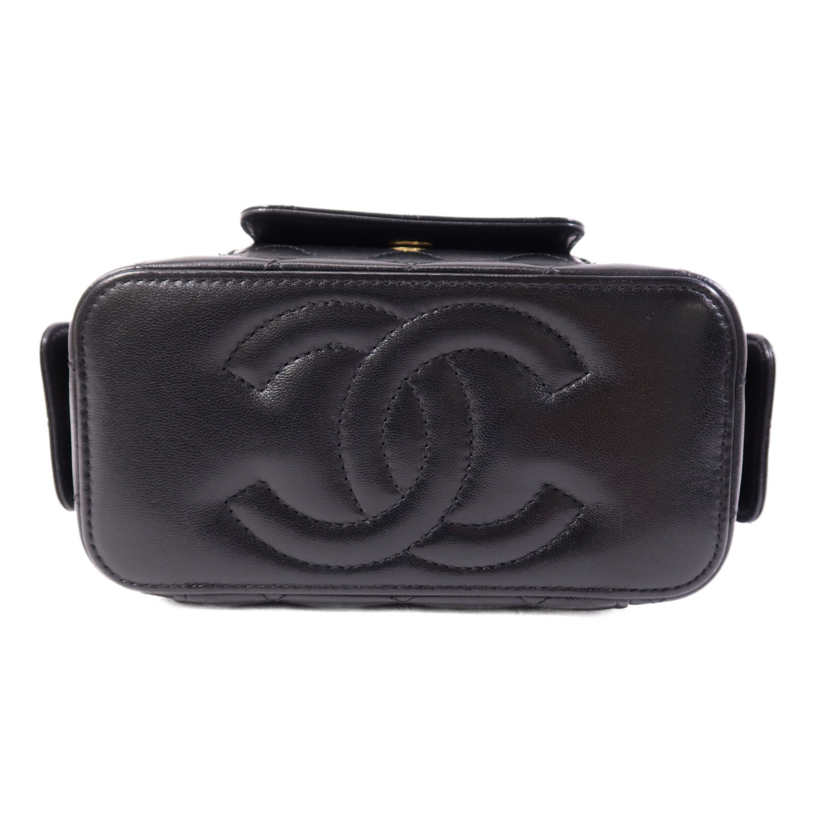 CHANEL 【激減優惠】羊皮皮革Vanity Case金扣鏈帶肩背袋
