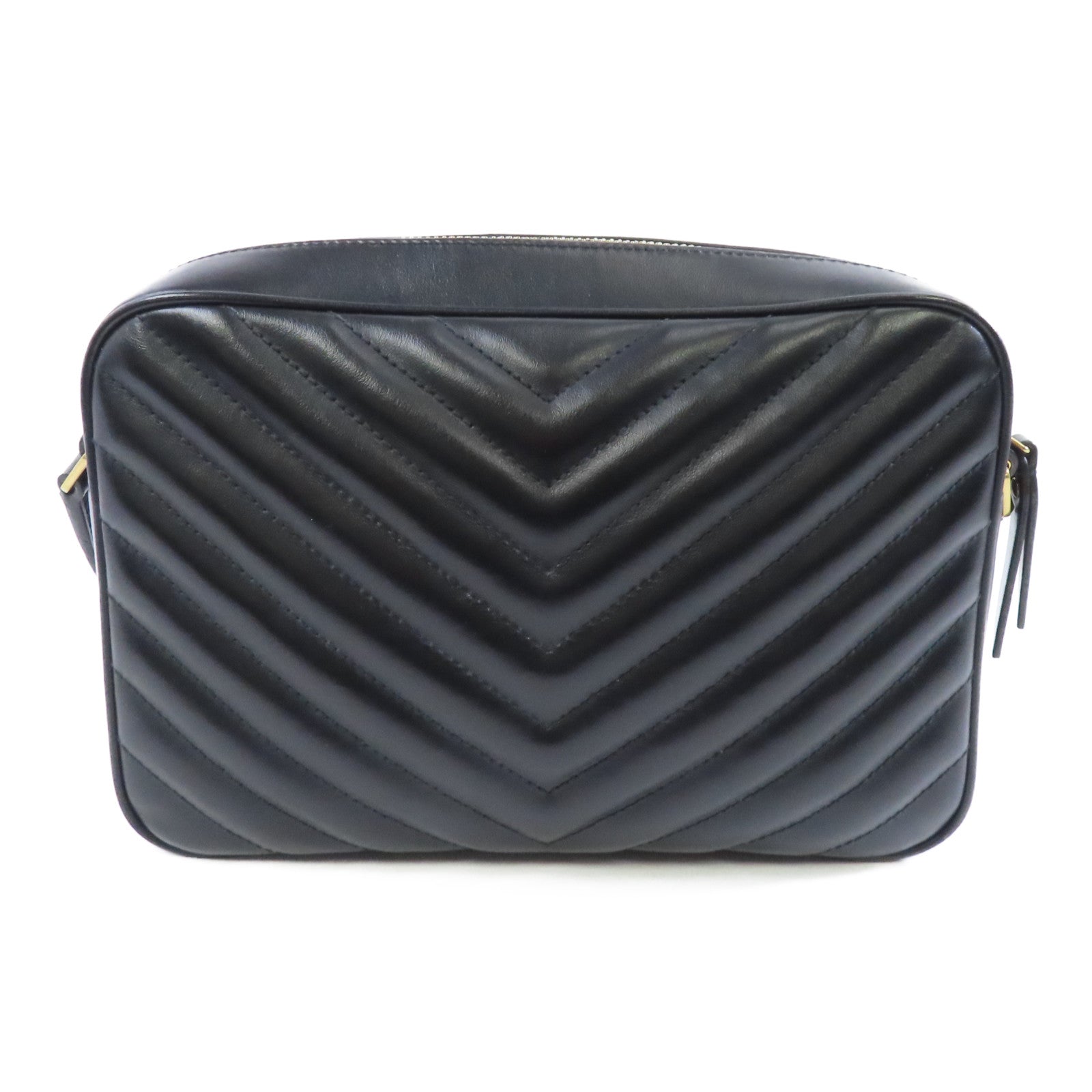 SAINT LAURENT 牛皮皮革Lou Camera Bag金扣肩背袋黑色
