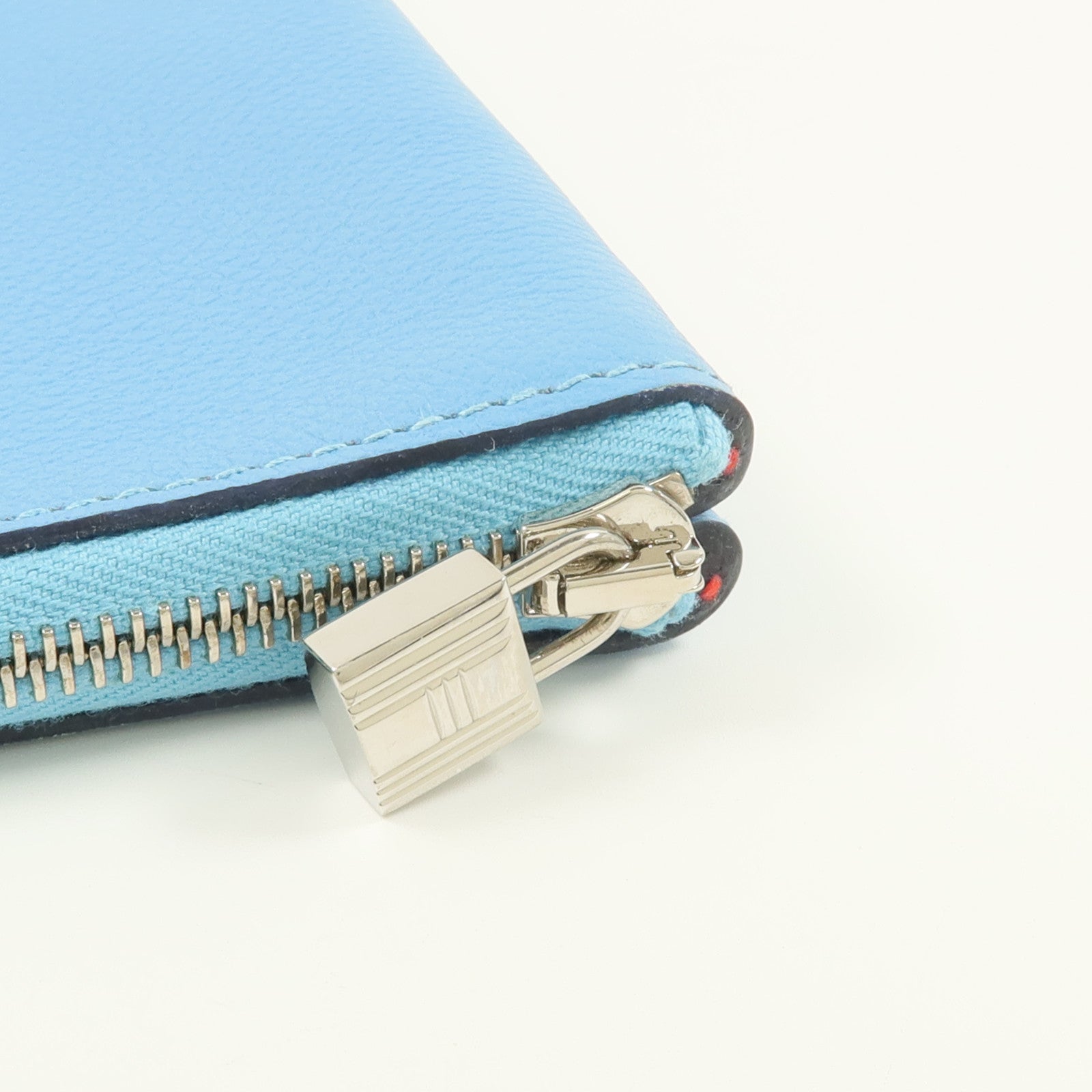 HERMES Evercolor皮革Atout 20 Pouch手拿包Bleu du Nord/Braise