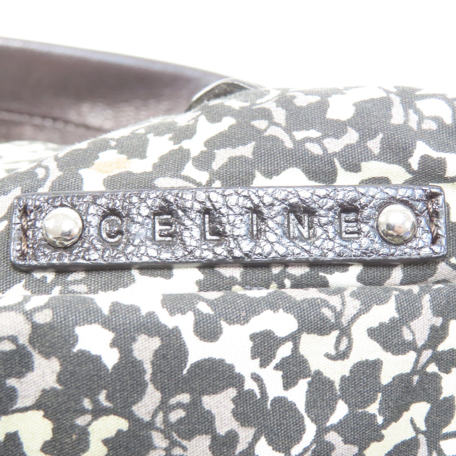 CELINE 帆布Shoulder Bag銀扣肩背袋藍色