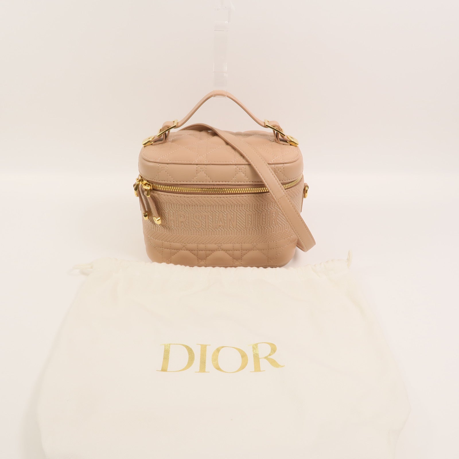 Dior 羊皮皮革Travel Vanity Case手挽肩背兩用袋