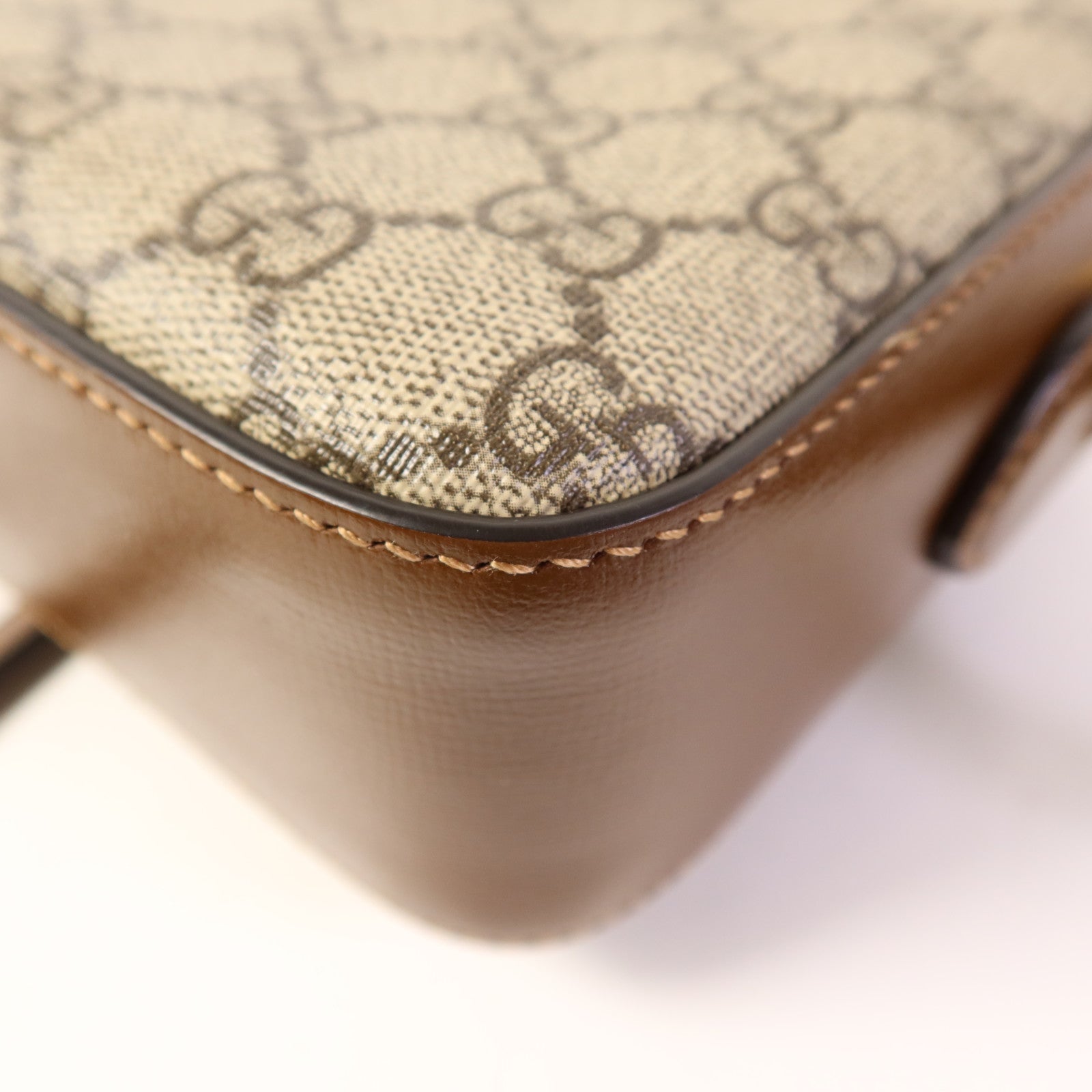 GUCCI 塗層帆布Horsebit 1955 Small Shoulder Bag金扣肩背袋