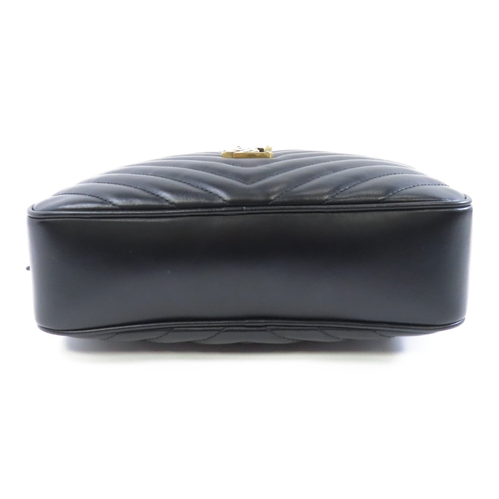 SAINT LAURENT 牛皮皮革Lou Camera Bag金扣肩背袋黑色
