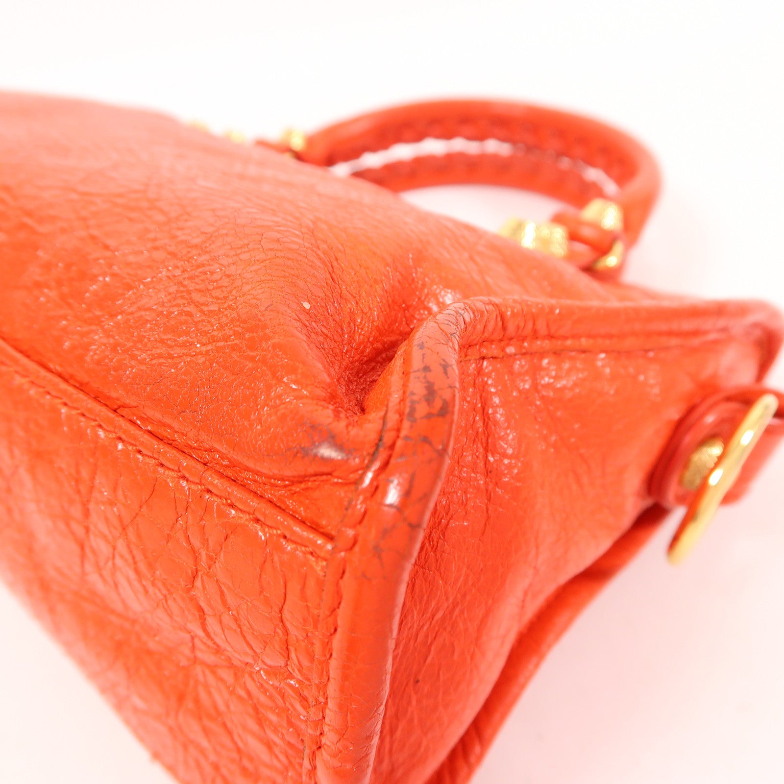 BALENCIAGA 牛皮皮革Mini City金扣手挽肩背兩用袋