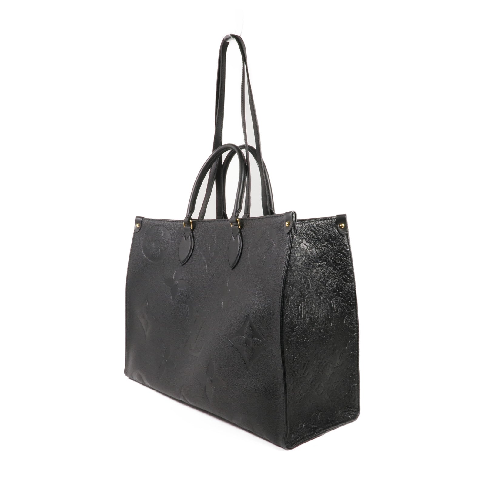 LOUIS VUITTON Monogram Empreinte On The Go GM金扣手挽肩背兩用袋