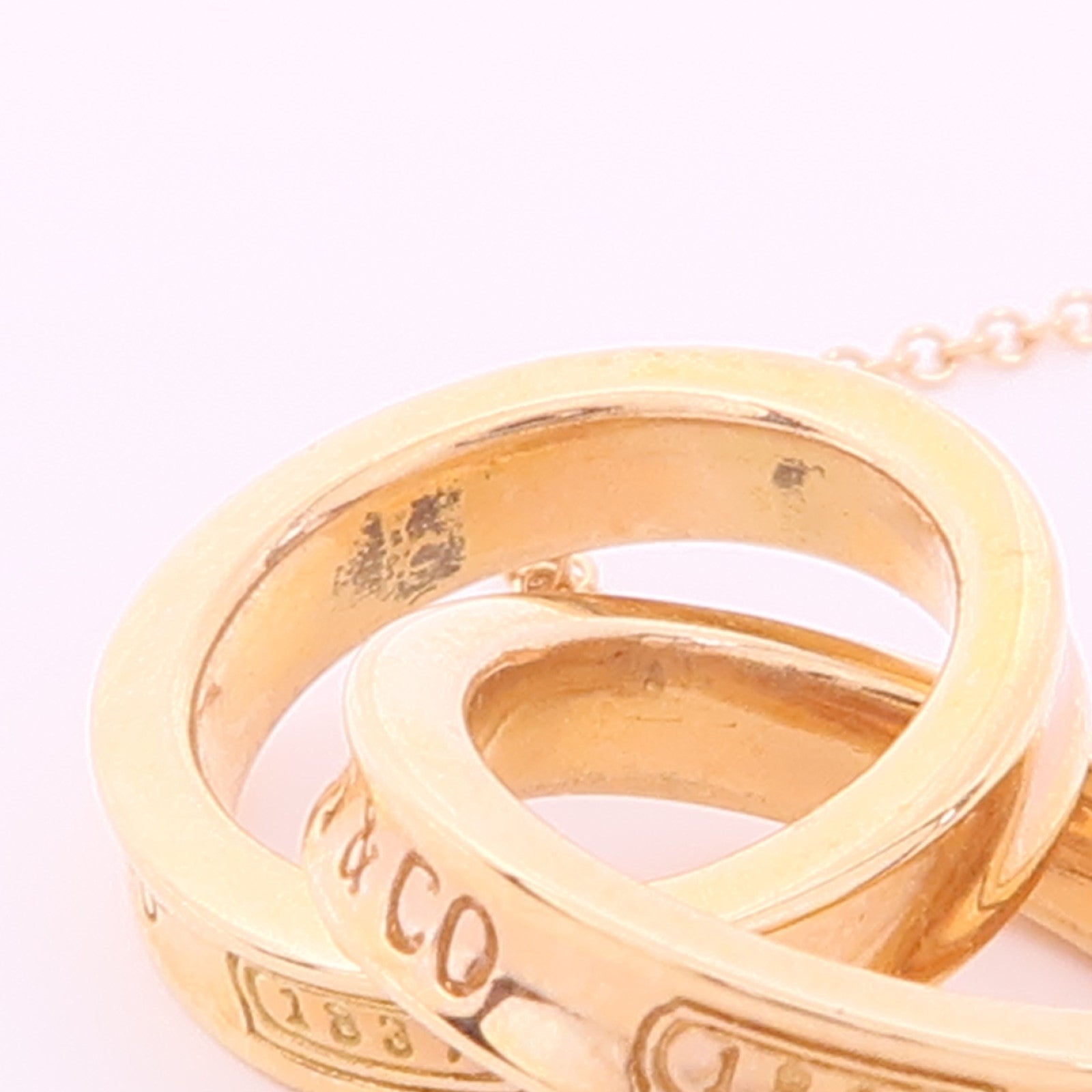 TIFFANY＆CO 18K玫瑰金Interlocking Circle項鍊