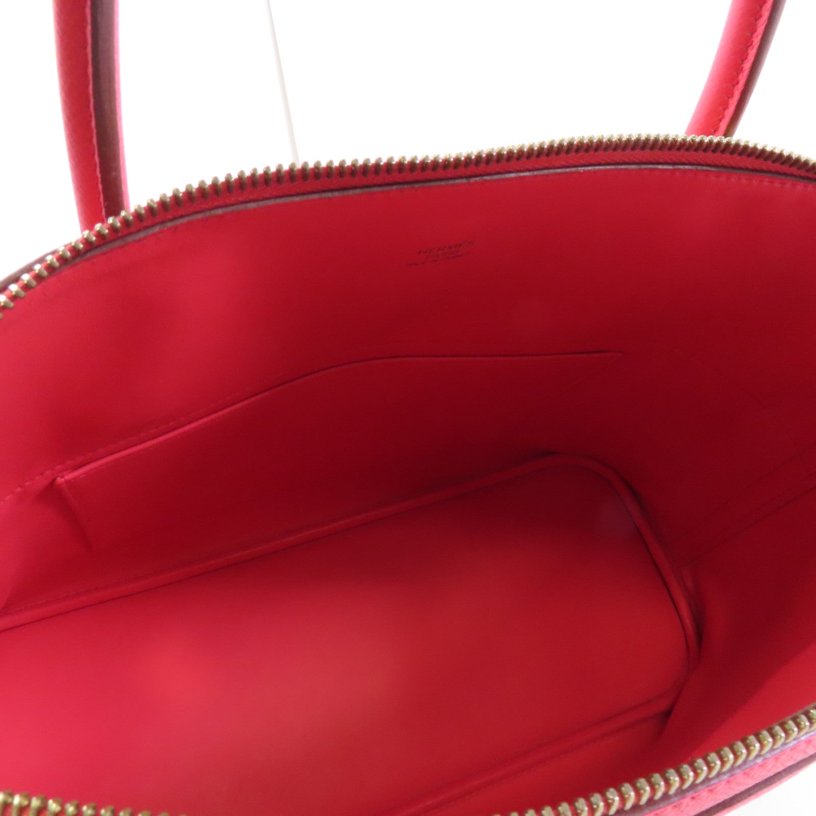 HERMES Epsom皮革Bolide 35金扣手挽肩背兩用袋紅色