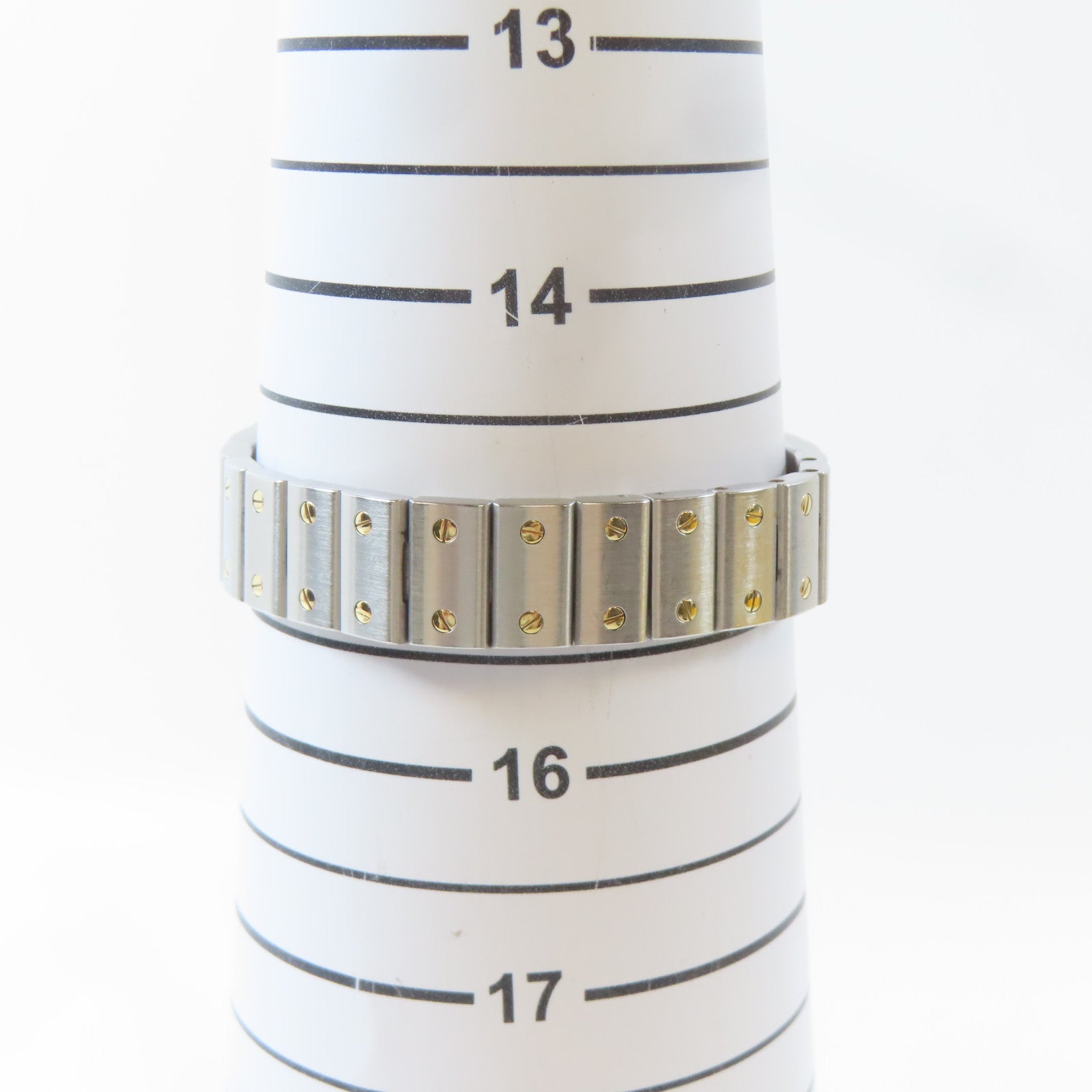 CARTIER Santos Galbee不鏽鋼手錶石英機芯白色#15cm