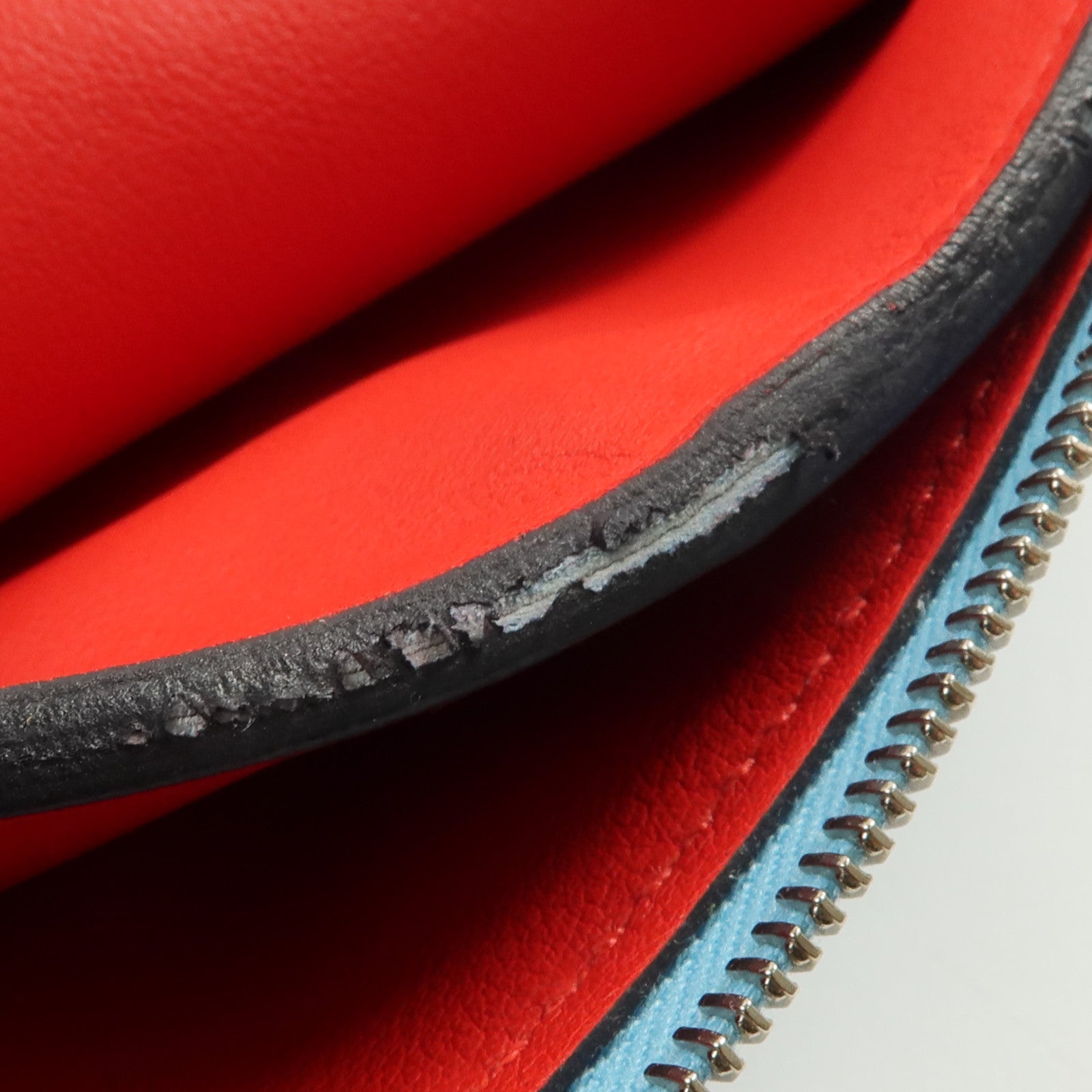HERMES Evercolor皮革Atout 20 Pouch手拿包Bleu du Nord/Braise