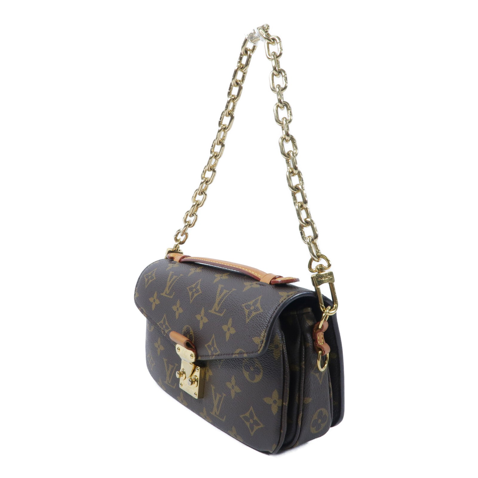 LOUIS VUITTON Monogram Pochette Metis East West鏈帶手挽肩背兩用袋