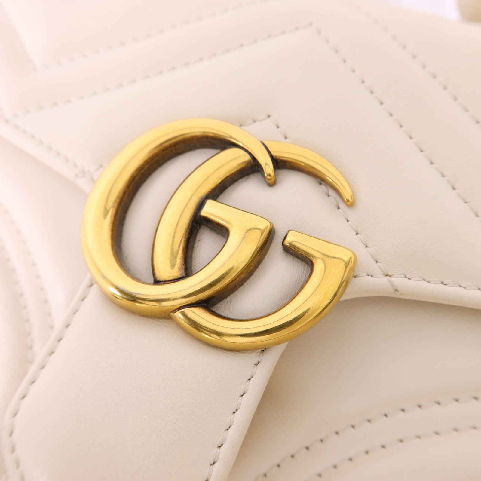 GUCCI 【激減優惠】牛皮皮革GG Marmont 2 Way Shoulder Bag金扣手挽肩背兩用袋