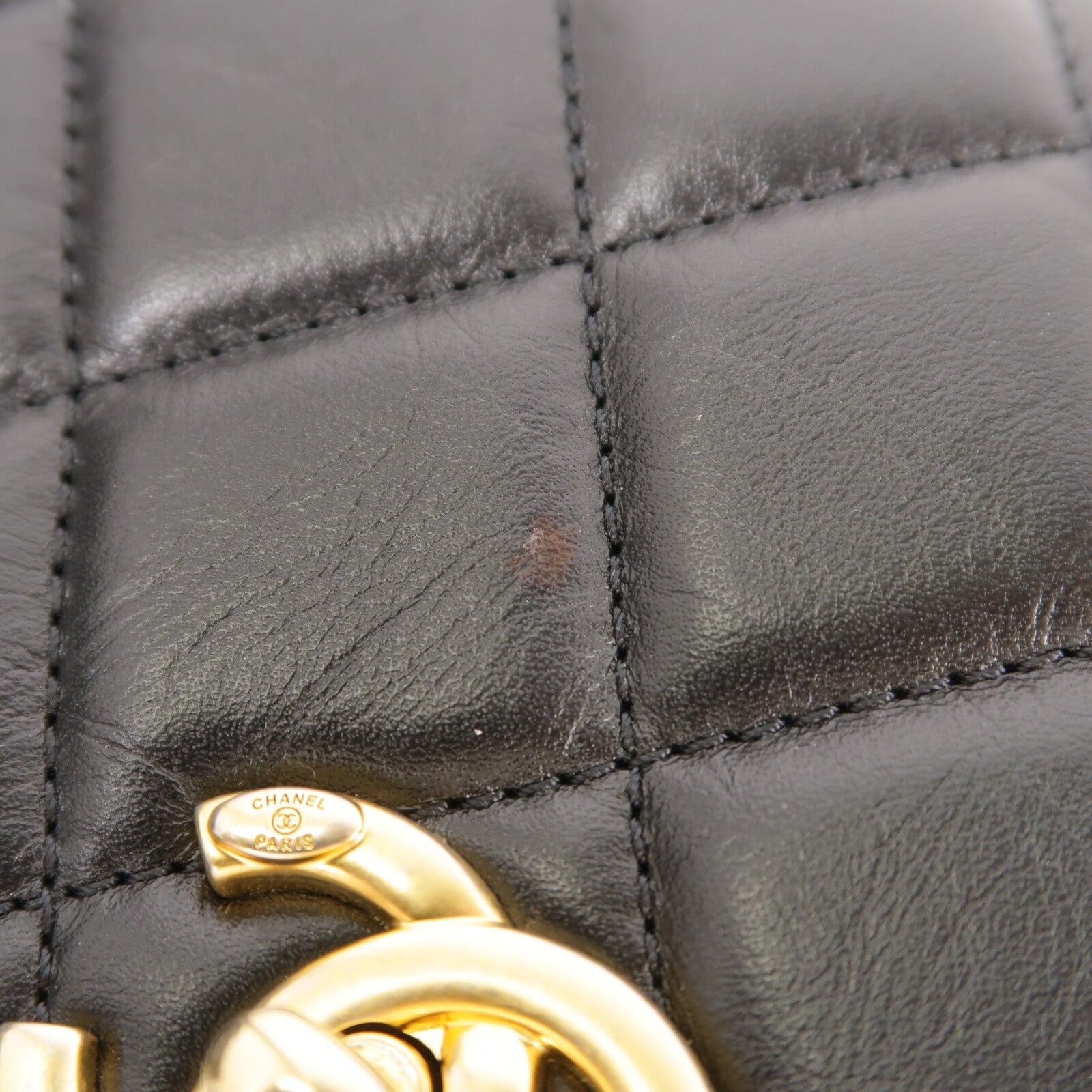 CHANEL 牛皮皮革Chain Handle Flap Bag手挽肩背兩用袋